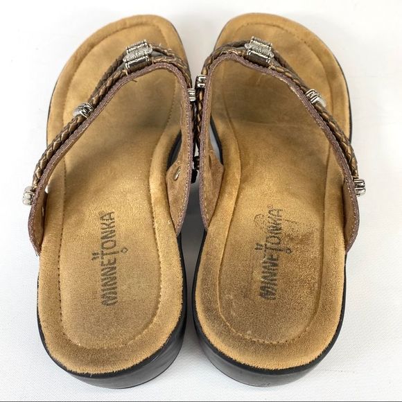 Minnetonka Brown and Tan Sandals - Picture 8 of 16